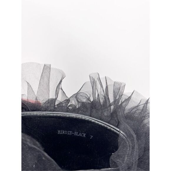 Azalea Wang Pointed Toe Heels Size 7 Black Birdie Fabric Upper Slip On - Picture 10 of 13